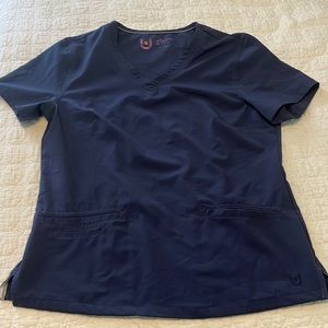 Urbane Performance Size Medium Scrub Top in Navy